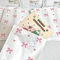 50 vnt. rožiniai kaspinėliai širdelės popieriniai maišeliai 12×17 cm mielos nuotraukų kortelės papuošalų pakuotė rankų darbo gaminiams dovanų pakavimas laikymo maišeliai 50pcs white
