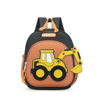 Animacinis buldozeris Mokyklinė kuprinė Šauni berniukų kuprinė Inžinerinės transporto priemonės Mokyklinė kuprinė Darželio Ekskavatorius Kuprinė mokyklai mochila infantil black