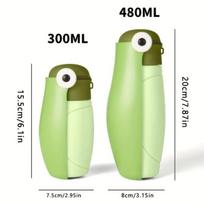 Nešiojamas gyvūnų vandens butelis, kelioninė gertuvė, 1 vnt., Green - Large