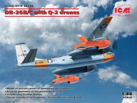 Klijuojamas Modelis ICM 48286 DB-26B/C with Q-2 drones 1/48