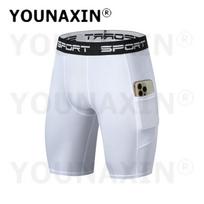 Vyriški jogos sportiniai šortai, sporto salės, fitneso, treniruočių, bėgimo, krepšinio šortai su kišene, apatiniai, greitai džiūstantys S M L XL 2XL 3XL S balta