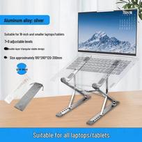 N8 Aluminum Alloy Laptop Stand: Adjustable, Foldable, Double-Layer Riser with Heat Dissipation.