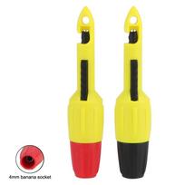 Izoliaciją praduriančio gnybto įrankis, laido pradurimo zondas, grandinės priežiūrai, 2 vnt., 2 mm/4 mm lizdai multimetrui, įtampos matuokliui, testavimui 4MM Socket black