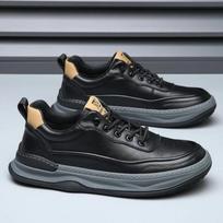 Genuine Leather white Men's Shoes Luxury Brand Casual Shoes Lace up Mens Sneakers  Breathable Tenis Sport Shoes Skateboard Shoe 41 ruda