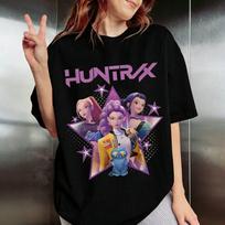 Kpop Demon Hunters Anime Men Women Short Sleeve T Shirt Kids Summer Casual Top Streetwear Harajuku Graphic Tee 2026 Fashion Y2k S black