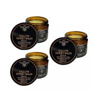 (3pcs) 1-3pcs Organic Grass-Fed Beef Tallow Balm with Raw Honey 100g