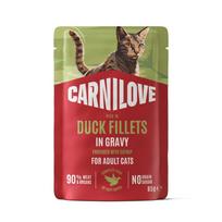Carnilove Gravy Rich in Duck enriched with Catnip konservuotas pašaras katėms 85 g (24 vnt.)