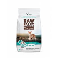 VetExpert Raw Paleo Sterilised Cat sausas maistas sterilizuotoms katėms su vištiena, tunu ir lašiša