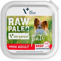 VetExpert Raw Paleo Mini Adult konservai mažų veislių suaugusiems šunims su jautiena 150 g