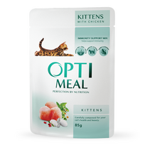 Optimeal konservai kačiukams su vištiena 12 x 85 g