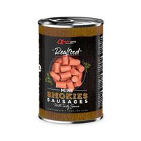 Alpha Spirit Realfood dūmo kvapo pjaustytos dešrelės šunims 400 g (6 vnt.)
