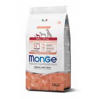 Monge Monoprotein sausas maistas mažų veislių šuniukams su lašiša ir rudaisiais ryžiai