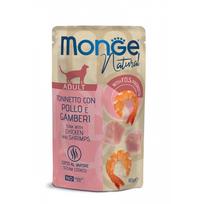 Monge Natural konservai suaugusioms katėms su tunu, vištiena ir krevetėmis želėje 80 g