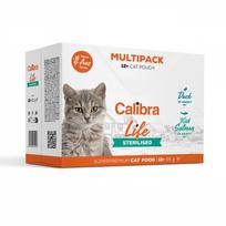 Calibra Cat Life Pouches Sterilised Multipack konservų rinkinys sterilizuotoms katėms, 12 × 85 g