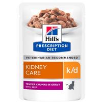 Hill's PD Feline k/d Beef (katėms inkstų ligoms su jautiena) 12x85 g pouch
