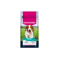 Eukanuba Life Care Adult sausas maistas mažų ir vidutinių veislių šunims su lašiša ir miežiais, S/M