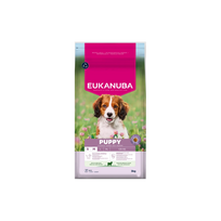 Eukanuba Life Care Puppy sausas maistas mažų ir vidutinių veislių šuniukams su ėriena ir ryžiais, S/M