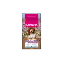 Eukanuba Grain Free sausas maistas mažų ir vidutinių veislių šuniukams su žuvimi, S/M