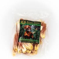 Real Dog SNACKS Triušio ausys su minkšta vištiena 500g