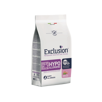 Exclusion Hypoallergenic sausas pašaras šuniukams su kiauliena ir žirneliais