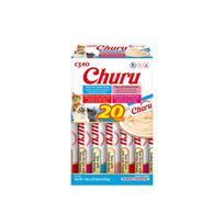 Churu kreminių skanėstų rinkinys su tunu ir jūrų gėrybėmis katėms, 20 vnt.