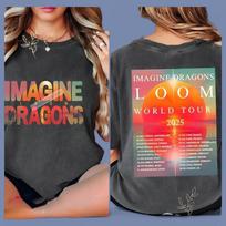 Imagine Dragons Loom World Tour 2025 Graphic T-Shirt XXL red
