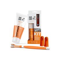 OURDOGSLIFE DENTAL CARE KIT - rinkinys dantų priežiūrai šunims – dantų šepetėlis ir pasta