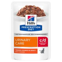 Hill's PD Feline c/d Urinary Stress Chicken konservai katėms šlapimo takams ir streso mažinimui su vištiena, 12 × 85 g pouch