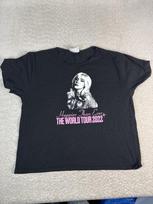 Billie Eilish Happier Than Ever The World Tour 2022 Black T Shirt Size XXL M gray