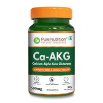 Pure Nutrition Ca-AKG - (500 mg) - 30 daržovių kapsulių | Kalcio alfa-ketoglutarato papildai ląstelių energijai ir sąnarių sveikatai | Palaiko sveiką
