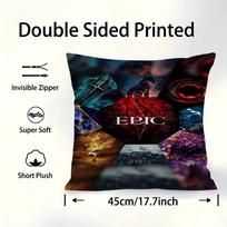 E-Epic The Musical Office Cushion Pillowcase Car Cushion Cover45X45CM Lumbar Pillowcase Sofa Pillowcover 30cmx30cm black