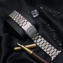 Titanium Bracelet for Apple Watch Band Ultra 2/1 49mm 46mm 45mm 44mm Business Men Strap For Iwatch 10 7 8 9 4 5 6 SE Accessories 49mm 46mm 45mm 44mm black