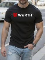 Wurth Black Cotton Tshirt with Bold Red White Logo Graphi... XXXL black
