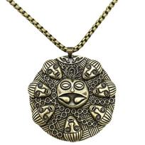 Buddha Ogma Medallion Om Yoga Buddhism Large Pendant Vintage Necklace Bijoux Homme Amulet Talisman Accessoires Dropship Supplier Box Chain Bronze black