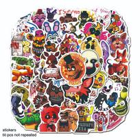 Colorful Fnaf Security Breach Cartoon Game Anime Stickers For Bumpers And Bikes black