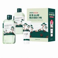 ROUND LAB For Men Pine Cica Toner and Lotion Set + Cleanser, 3 Pieces SET white