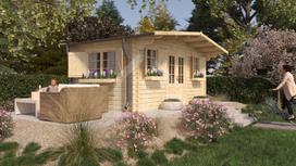 Medinis namelis ALBIZIA (44mm) 5 x 3 m, 15 ㎡