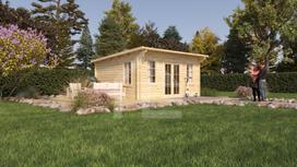Medinis namelis BAMBU (44mm) 4,9 x 4,1 m, 20 ㎡