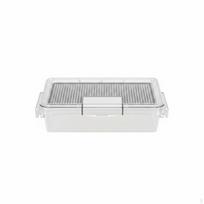 Container Ventilated Small Feeder Keeper Box Stackable Terrarium for Hobbyists, Desktop, Office, Mini gray