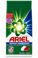 ARIEL Instant Dissolution Whites+Colors skalbinių milteliai (130x) 9,75kg