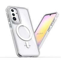 Case for Samsung Galaxy A17 A07 A56 A36 A26 A16 A06 A55 A35 A25 A15 A05 A05S A54 A53 A24 A34 Metal Lens Magnetic Clear Cover for Galaxy A17 5G white