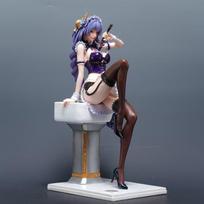 51cm miHoYo Genshin Impact Model Raiden Ei Beelzebul Anime Girl PVC Action Figure Plaything Game Statue Adult Collection Figure Doll With Retail Box gray