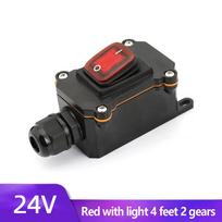 Tiesinis maitinimo laidas 110V-220V 12V-24V Jūrinis svirtinis jungiklis Įjungta/Išjungta Vandeniui atsparus IP67 Jungiamoji dėžutė 20A Didelės srovės jungtis Lauko gray