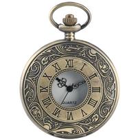 Hollow Clock Necklace Steampunk Pocket Watch Pendant Antique Design Chain Watches  Best Gift Style A black