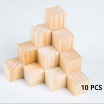 10 vnt. natūralaus medinio kubo medžio apdirbimo amatas rankų darbo medžiaga pomėgis medinis kvadratinis blokelis 2.5x2.5x2.5cm