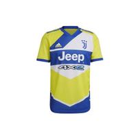 Adidas dryžuoti trumparankoviai futbolo marškinėliai Juventus Antrasis išvykos žaidėjo leidimas Vyriški marškinėliai Geltoni GM7175 S blue