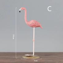 Kūrybiškos dervos figūrėlės Amatai Ins Flamingo ornamentas Namų svetainės stalviršio dekoracijos Stalo animaciniai priedai Miniatiūros C įvairiaspalvis