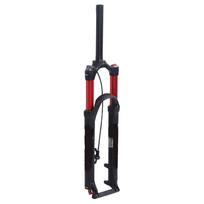 Mountain Bike Front Fork 29inch Dual Air Chamber Damping Red Straight Remote Lockout Shock Absorber Front Fork for Bike black