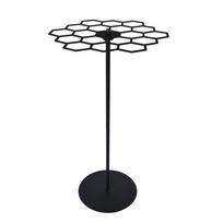 Multifuntional Sports Medals Display Rotating Metal Rack Rotating Award Holder Metal Texture Suitable for Showcasing 1 black