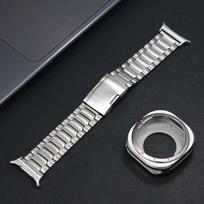 Titanium Strap+Protective Case for Samsung Galaxy Watch Ultra 47mm Aluminum Alloy Coverage Bumper Bracelet Band for Galaxy Ultra Galaxy Ultra 47mm&NO BOX gray